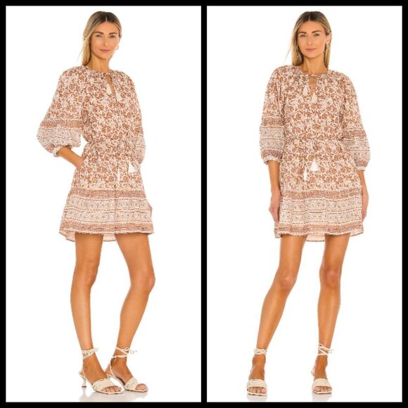 💕CLEOBELLA💕 Rosy Mini Dress ~ Border Print Boho Small XS NWT - Picture 2 of 16